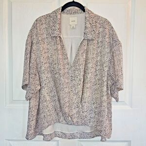 Women's Calvin Klein Black, Grey, White Blouse Large